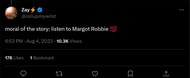 A tweet reply to DF's post about Robbie's comments (Image via Twitter)